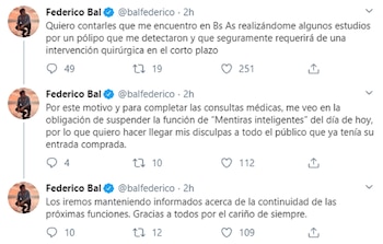 Los tuits de Federico Bal