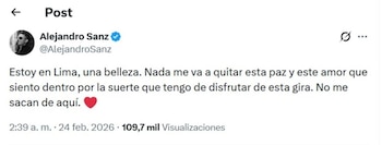 Un texto en redes sociales