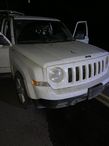 Una de las camionetas decomisadas