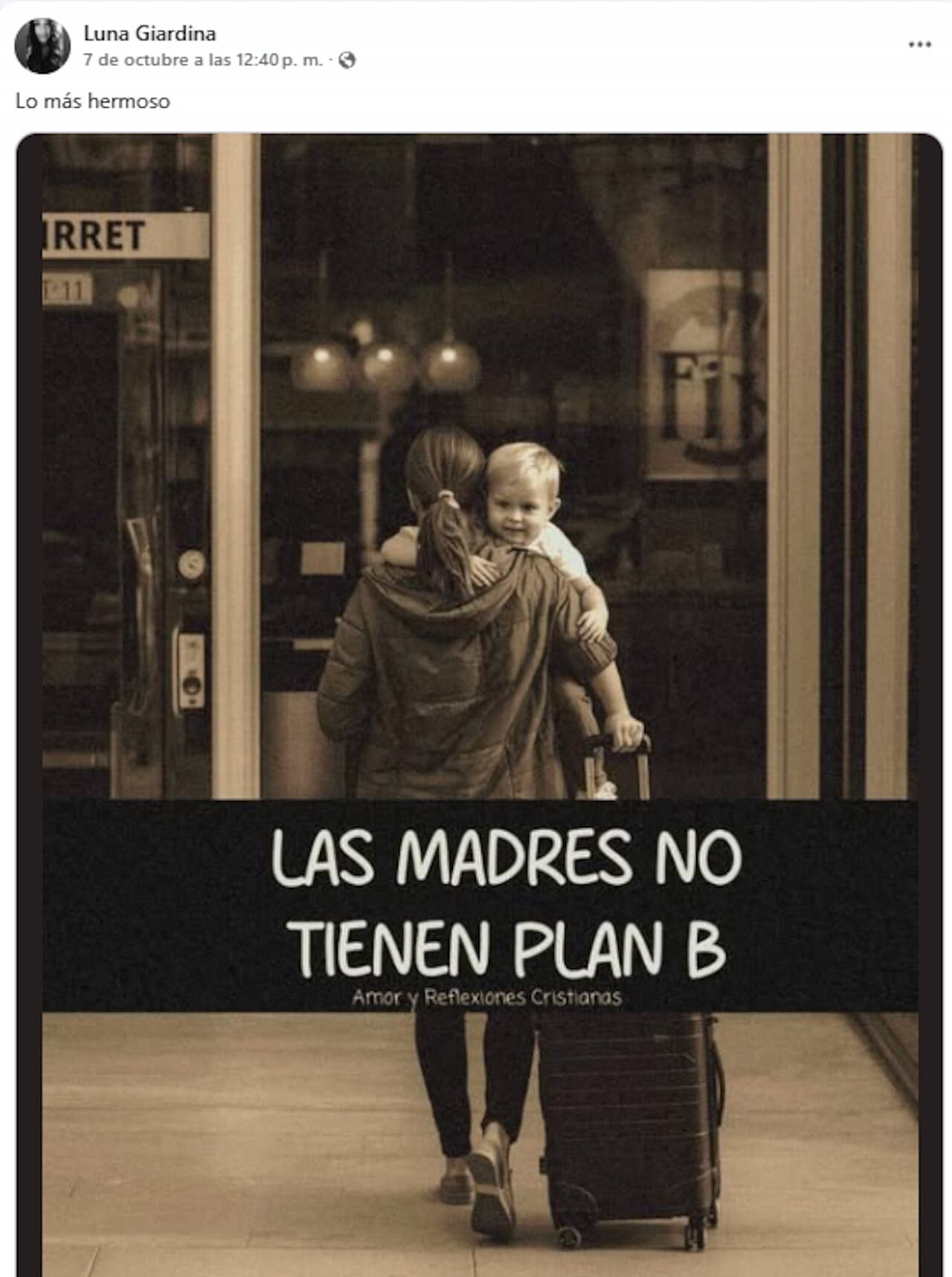 Posteo de Laura Giardina, antes de ser asesinada