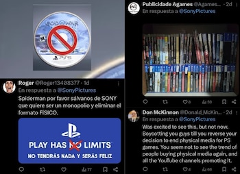 Jugadores de PlayStation llaman a boicotear productos de Sony ante el anuncio del fin del formato físico de videojuegos.