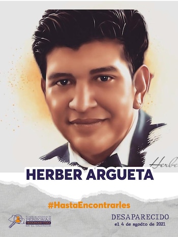 Herber Argueta figura como desaparecido desde el 4 de agosto de 2021, según una ficha del Bloque de Búsqueda de Personas Desaparecidas en El Salvador.
