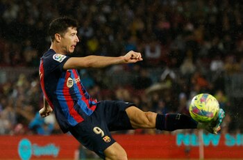 Lewandowski en un partido con