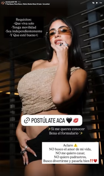 Daniela Celis busca un “chongo” y reveló los requisitos para anotarse