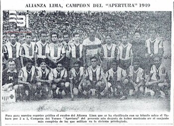 Plantel de Alianza Lima 1949