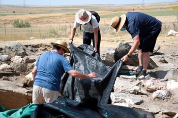 Trabajos de excavación arqueológica en