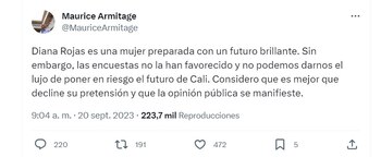 Con este mensaje en su