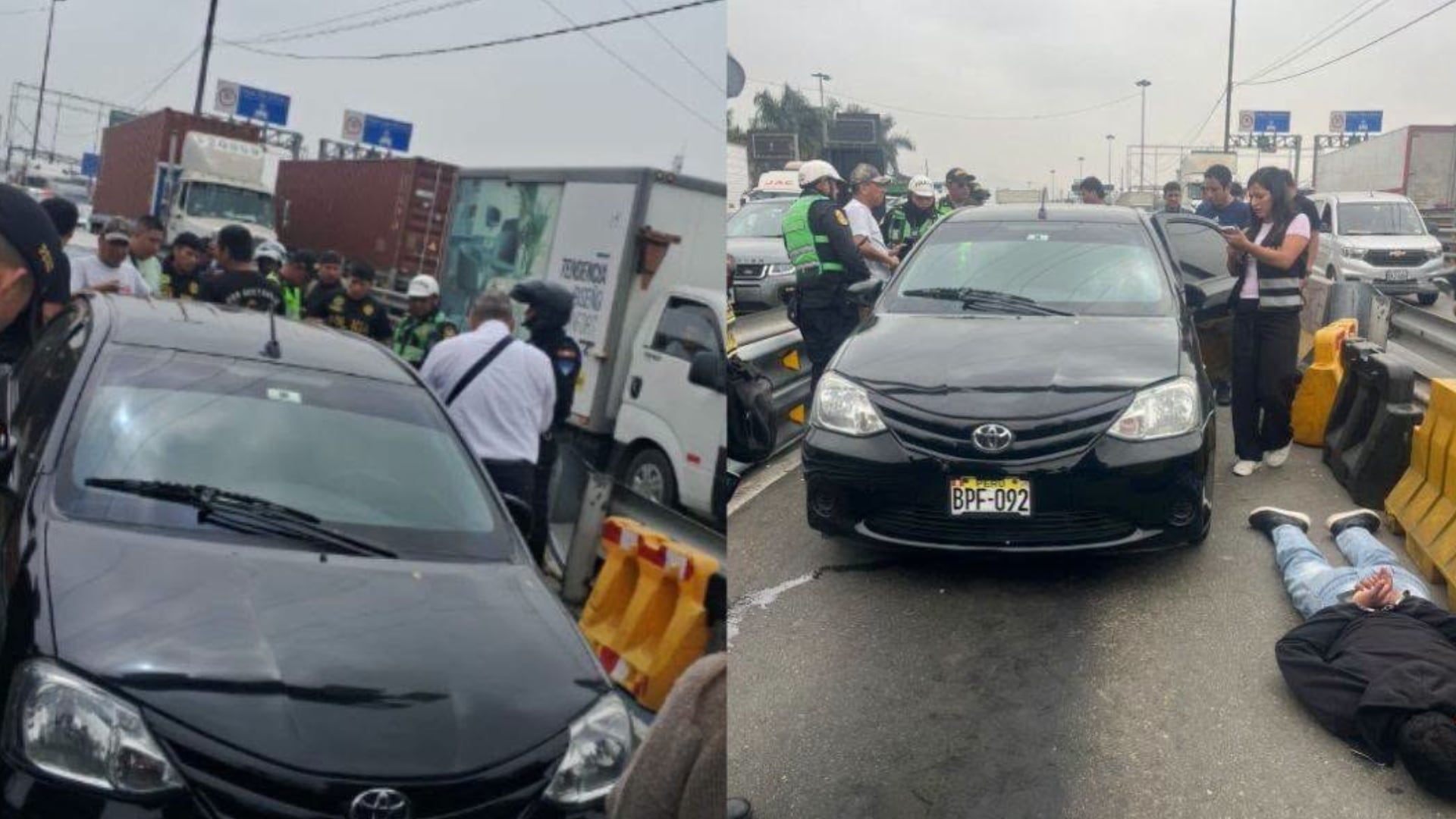 La intervención ocurrió en el peaje de Monterrico, en la Vía de Evitamiento, luego de labores de inteligencia para ubicar a la víctima - crédito captura de pantalla Latina Noticias
