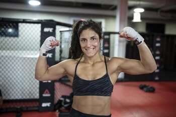 Lupita Godínez durante su campamento