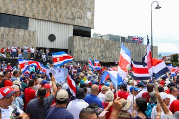 Partidarios del presidente de Costa