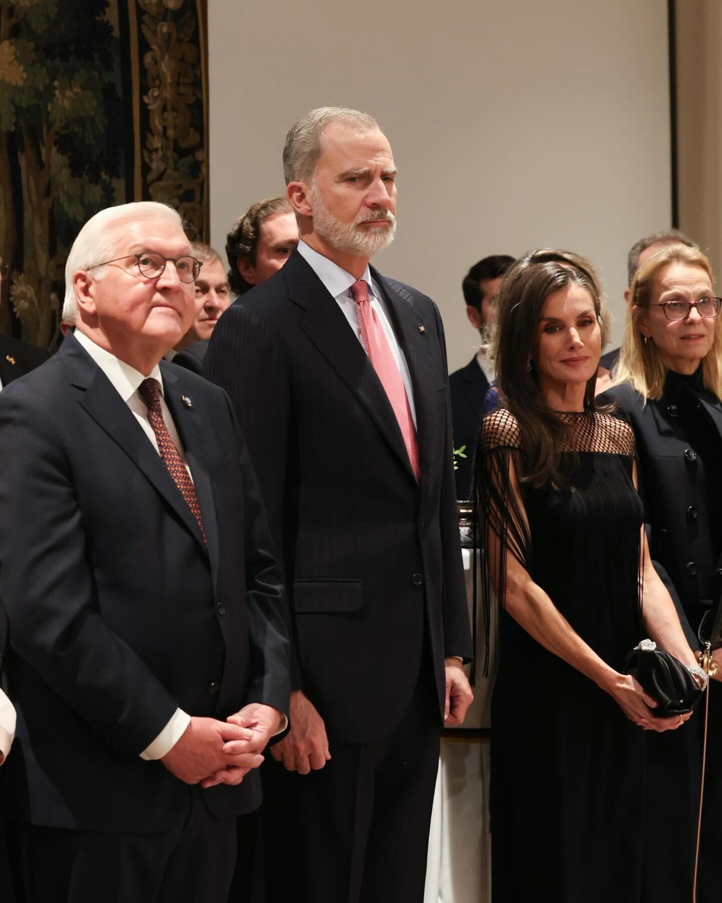 Recepción en honor de los Reyes ofrecida por el presidente de la República Federal Alemana, Frank-Walter Steinmeier, y la primera dama, Elke Büdenbender, en la embajada de Alemania en España. (Instagram @casareal.es)
