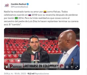 Cambio Radical hizo mención de