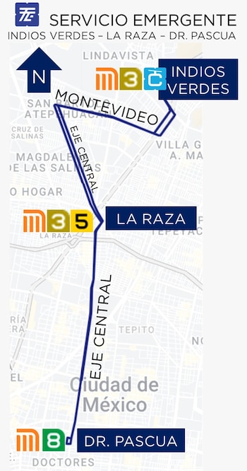 Transporte alterno tras accidente