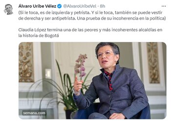Uribe lanzó crítica a Claudia