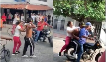 Video: Mamá sorprendió a su hijo tirando piedra en protestas y se lo llevó a punta de palmadas en Antioquía