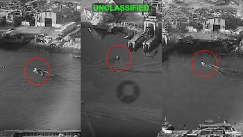 Nueva ofensiva contra Irán: Estados Unidos bombardeó una instalación naval del régimen con drones marítimos no tripulados
