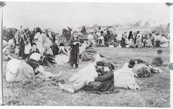 Refugiados de Lublin en una