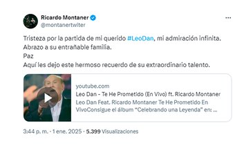 Ricardo Montaner se despidió de