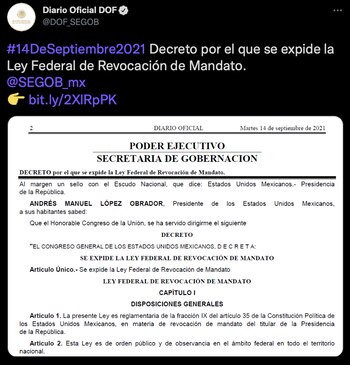 Se publicó la Ley Federal
