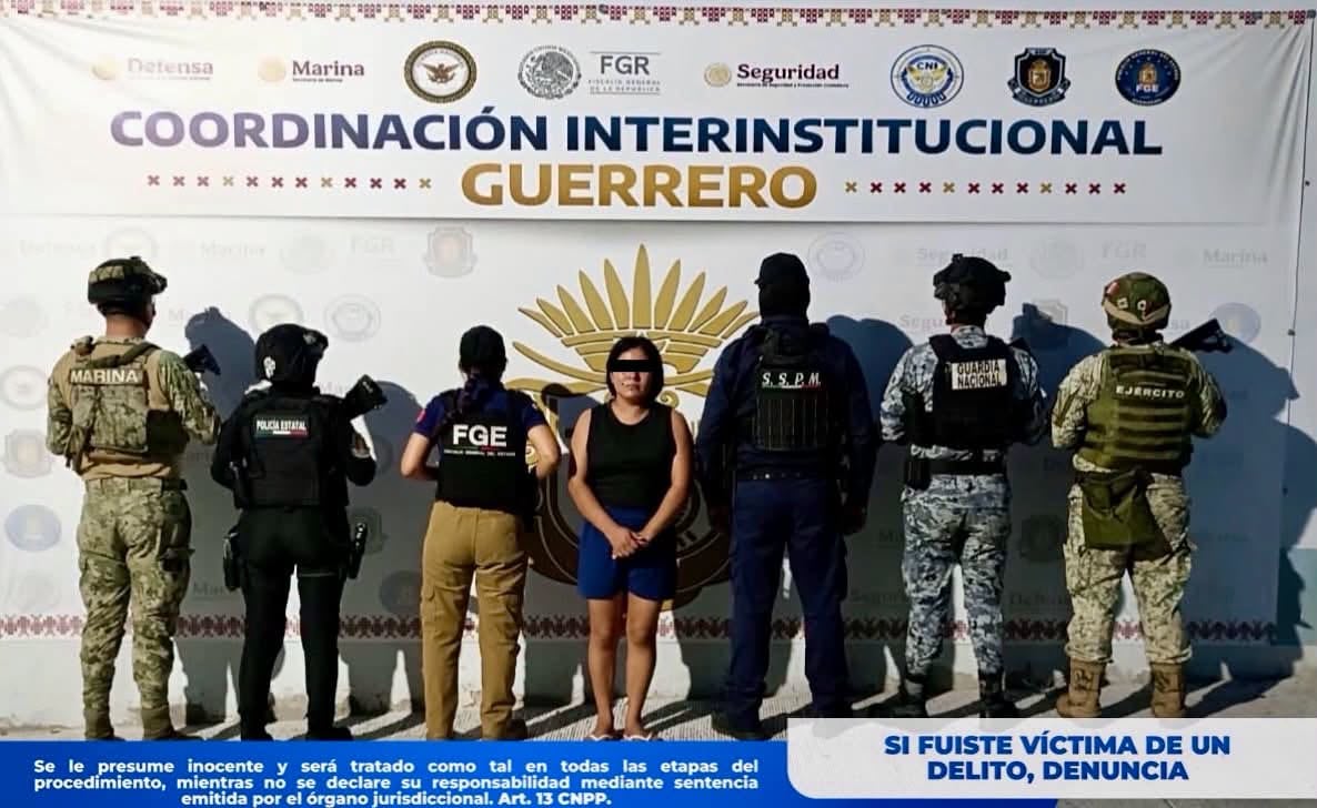 Autoridades de guerrero detuvieron a Jaqueline “N”, por su probable responsabilidad en hechos relacionados con el homicidio de un menor de edad, registrados en el municipio de Acapulco de Juárez (Fiscalía General del Estado de Guerrero/FB)