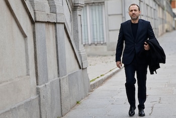 Víctor Ábalos, hijo del exministro José Luis Ábalos, llega este martes al Tribunal Supremo (EFE/Sergio Pérez)