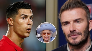 Cristiano Ronaldo y Beckham por la Reina Isabel