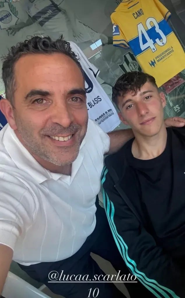 Luca Scarlato y Martín Guastadisegno, su representante