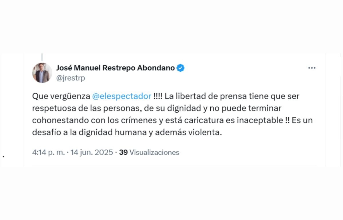 El exministro rechazó la publicación realizada por el medio citado - crédito @jrestrp/X