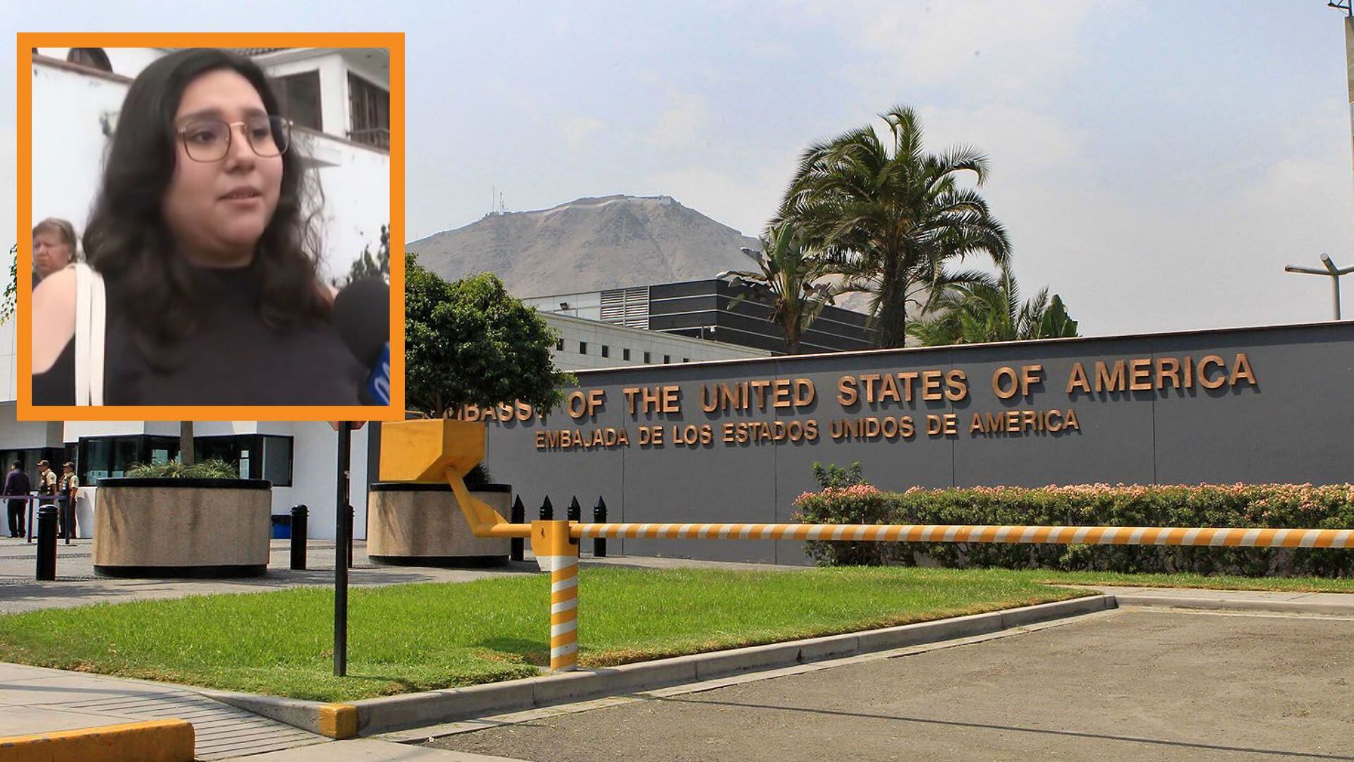 Peruanos en la Embajada de Estados Unidos en Lima se muestran preocupados por solicitudes de visa de estudiantes | Foto composición: Infobae Perú