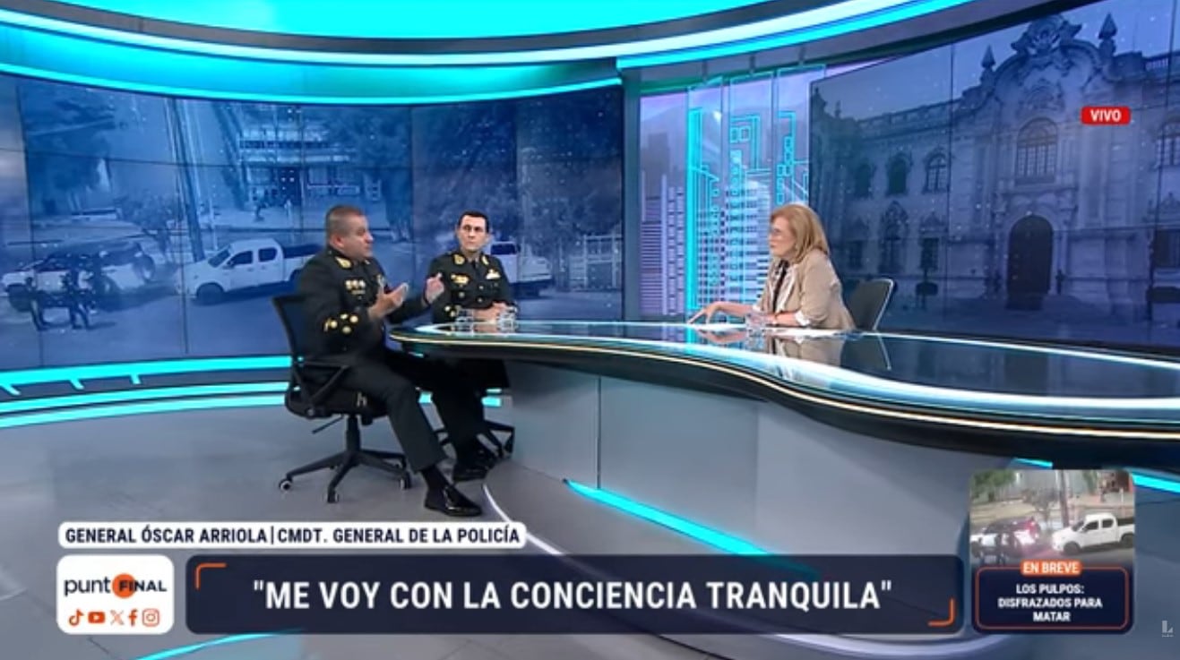 Fredy López, nuevo jefe de la PNP, defiende capturas tras masacre de Trujillo: “Los procedimientos han sido los más acertados”. Captura: Punto Final.