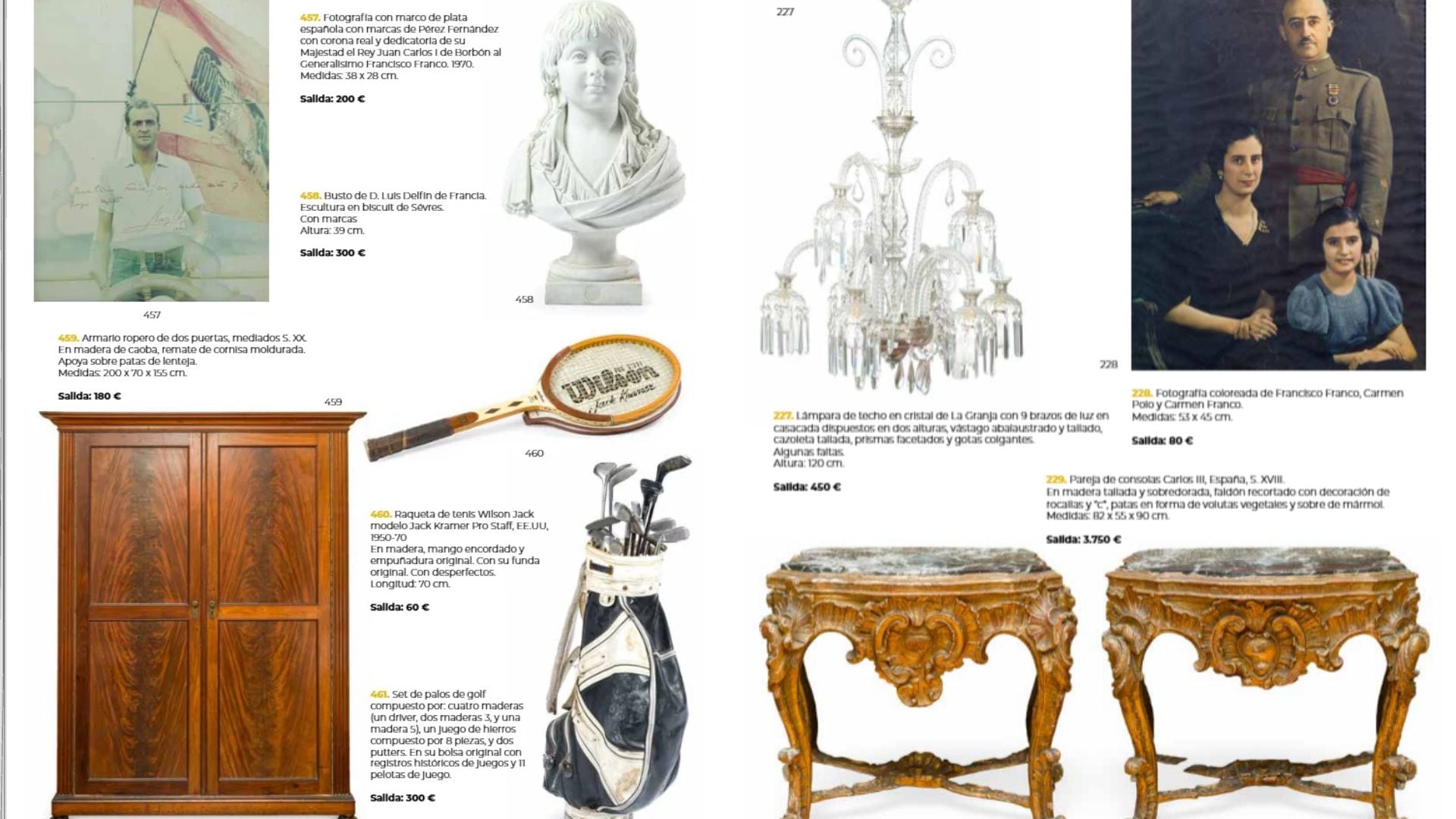 La subasta de los objetos del Pazo de Meirás recauda para la familia Franco más de medio millón de euros