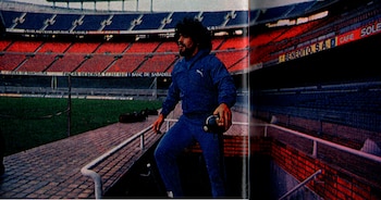 Maradona estuvo en el Barcelona