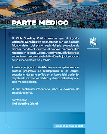 Sporting Cristal y el parte