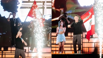 Alejandro Sanz levantó la blanquirroja.