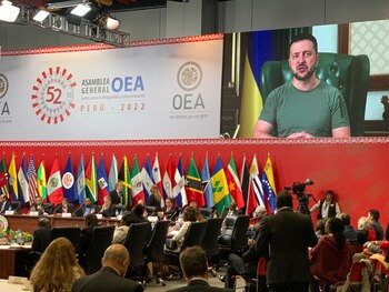 Volodymyr Zelensky intervino en la