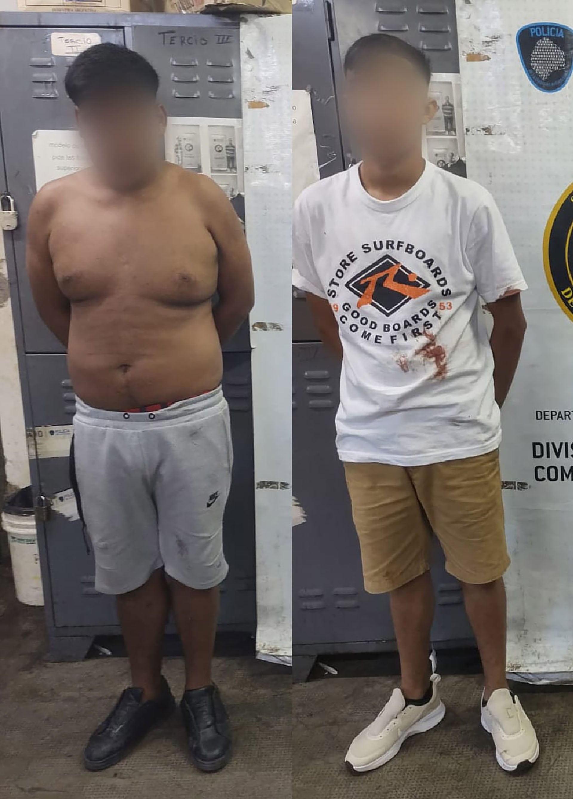 Los ladrones detenidos luego de la entradera en el barrio porteño de Barracas