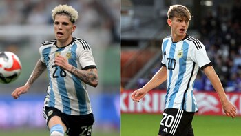 Alejandro Garnacho y Nico Paz,