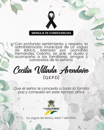 El fallecimiento de la esposa