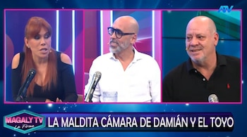 Cati Caballero nunca autorizó la emisión de una cámara escondida: Damián y ‘El Toyo’ cuentan toda la historia. Captura: Magaly TV La Firme.