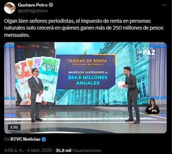 Gustavo Petro citó edición del