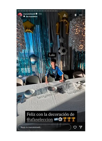 La decoración fue totalmente futbolera