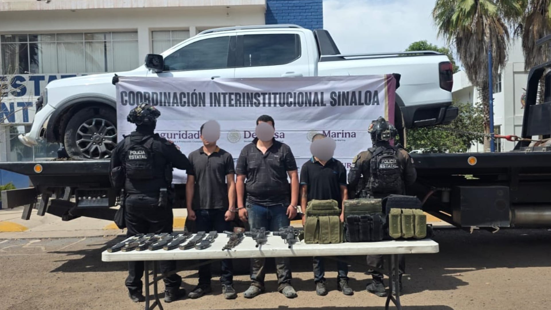 Los sujetos capturados (SSP Sinaloa)