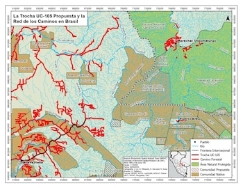 Avance de la vía UC-105