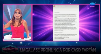 Magaly Medina denuncia “cacería de brujas” tras pedido de Jefferson Farfán para llevarla a prisión. Captura: Magaly TV La Firme.