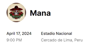 Concierto de Maná se realizará