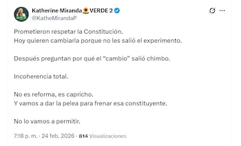 Katherine Miranda expresó su rechazo