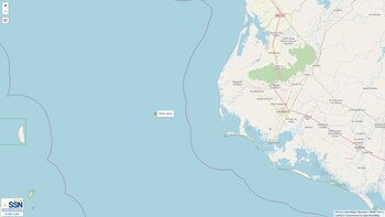 Epicentro del sismo registrado en