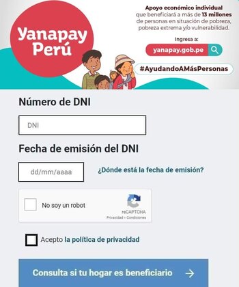 Bono Yanapay beneficiará a más