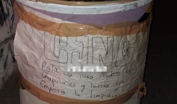 El tambo llevaba un mensaje