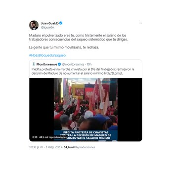 El mensaje de Juan Guaidó